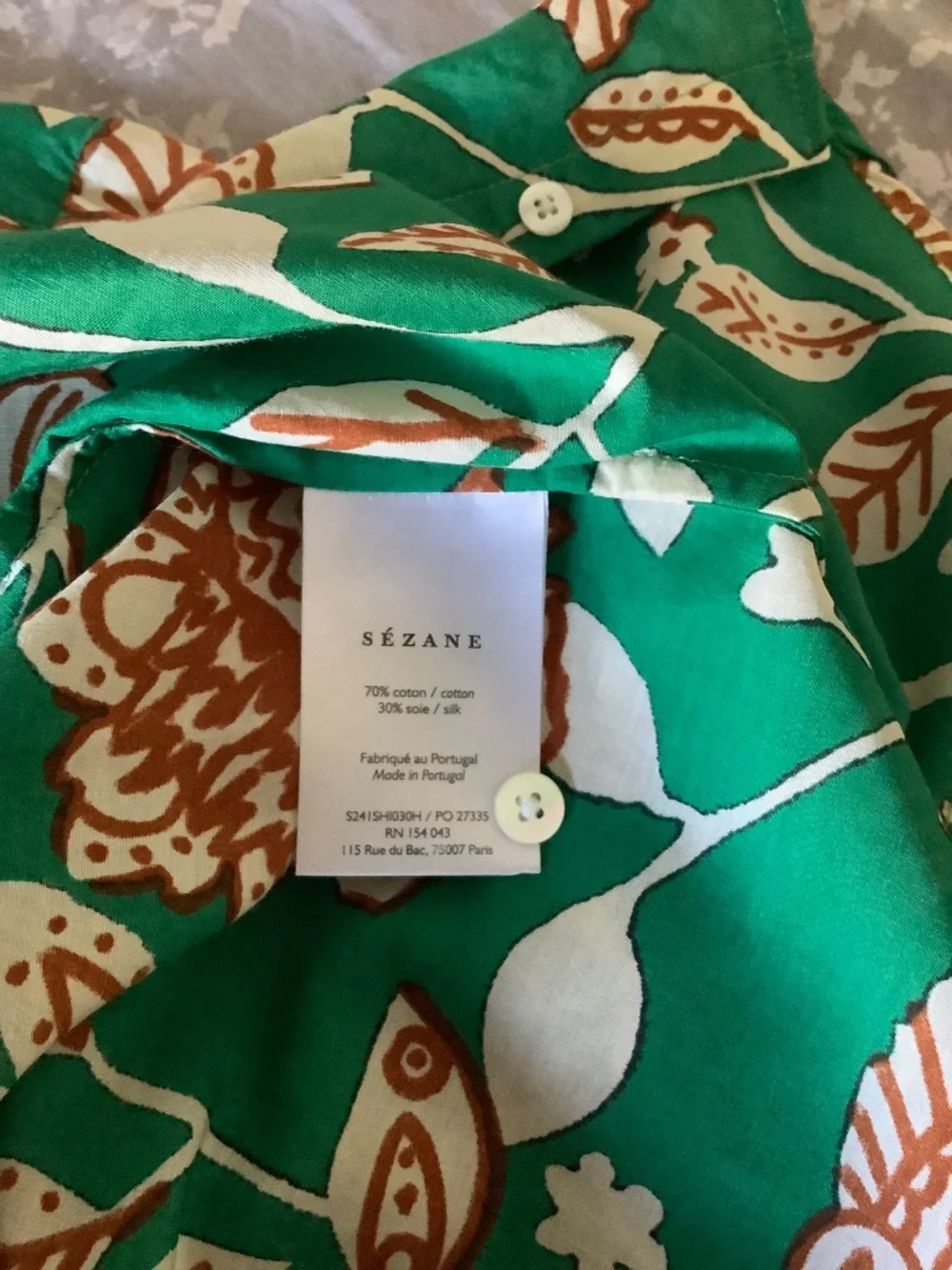 Sezane Pierro Gemini Shirt, Size 36, US 4 - Picture 6 of 7